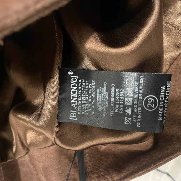 NWT Blank NYC Brown Leather Suede Mini Skirt Size 29 - Picture 6 of 8